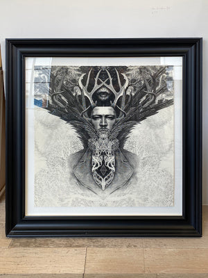 'Crown' - screen print - framed