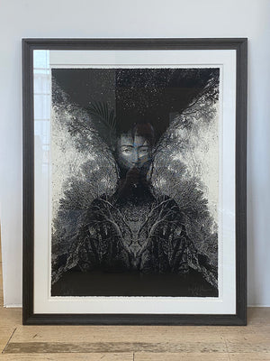 'Requiem' screen print - framed