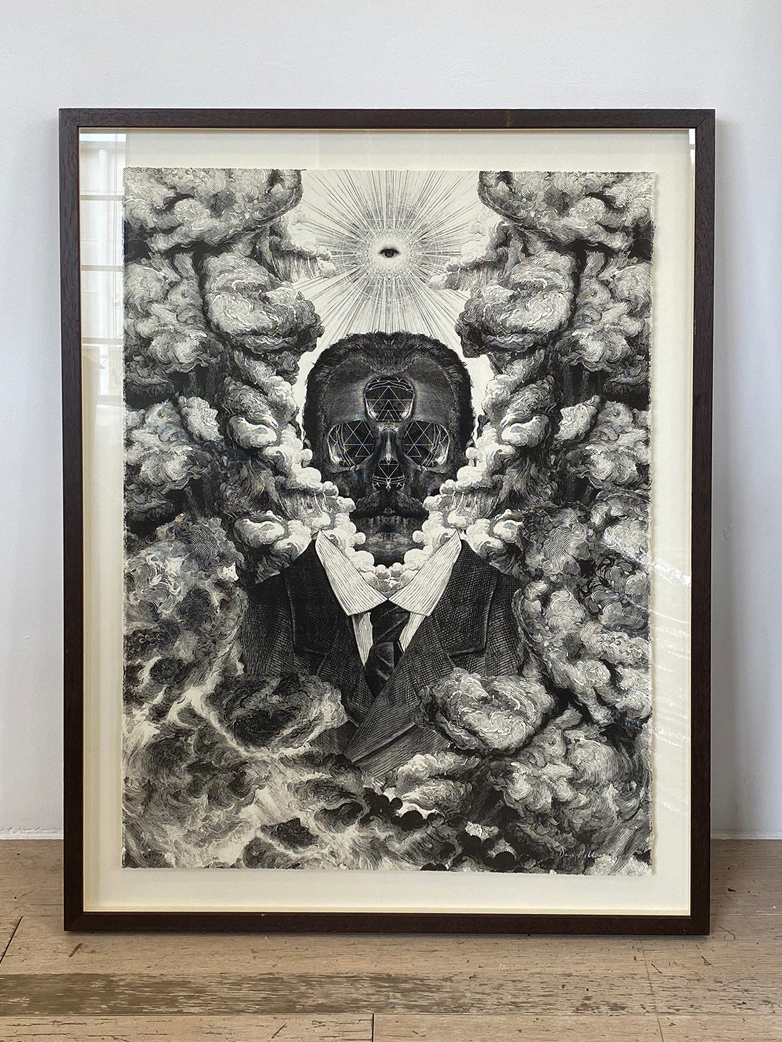 'What Remains' - screen print - framed