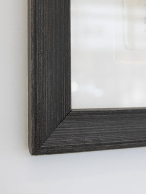 'Raven' ~ ready framed in grey wood frame